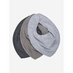 Bandana Bibs 3-pack - Grey Melange