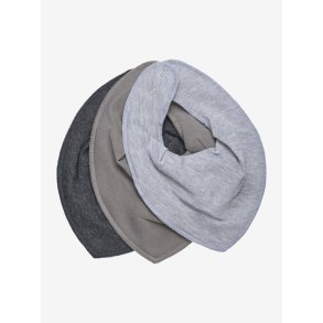 Bandana Bibs 3-pack - Grey Melange